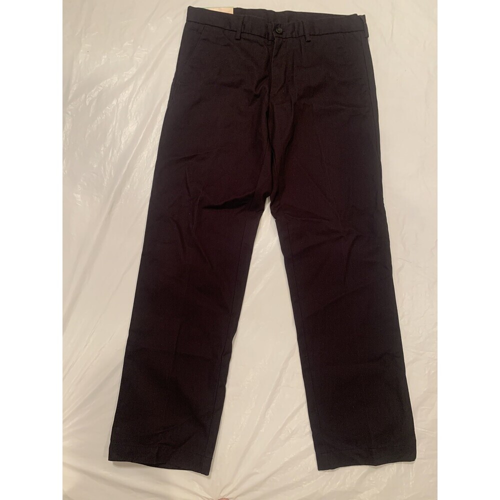 Haggar Standard Straight Fit Wrinkle Resistant Black Men's Dress Pants 34x32